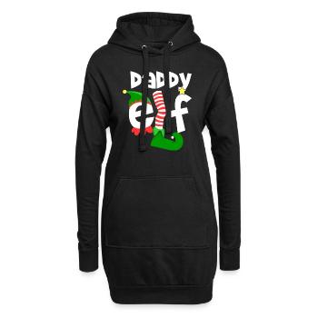 daddy elf - Sweat-shirt à capuche long Femme - noir - Devant