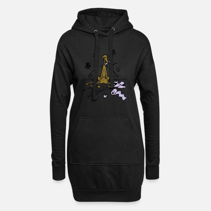 workaholic - Hoodie-Kleid - Schwarz