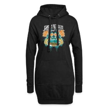 Tshirt rum Ville - Hoodie-Kleid - Schwarz - Vorne