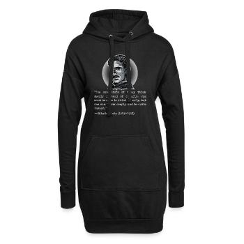 003 Zitat Nikola Tesla scientists think deeply - Hoodie-Kleid - Schwarz - Vorne