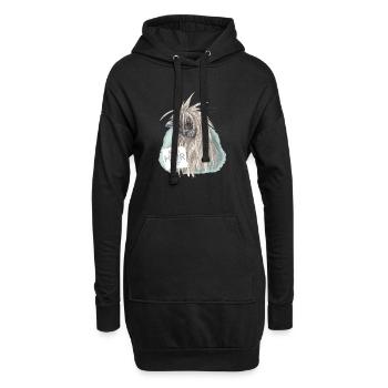 bad Hair day - Hoodie-Kleid - Schwarz - Vorne