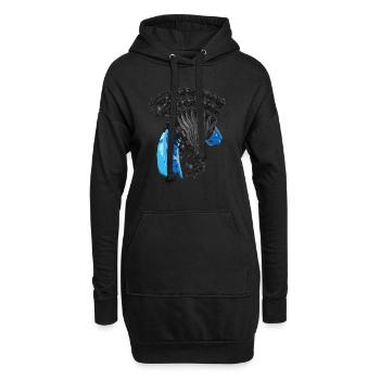 Wing Coaster - Pur - Sweat-shirt à capuche long Femme - noir - Devant