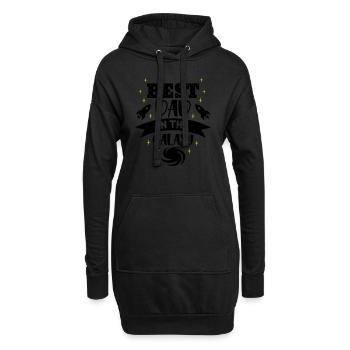 Meilleur papa de la galaxie - Sweat-shirt à capuche long Femme - noir - Devant