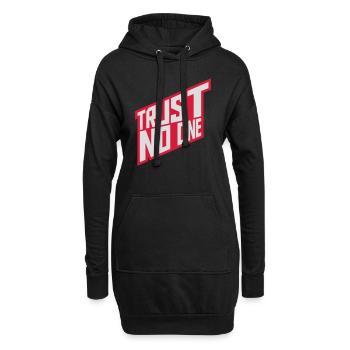ne faites confiance à personne pour ne citer - Sweat-shirt à capuche long Femme - noir - Devant