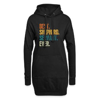 MEILLEUR SERVITEUR BERGER DE TOUS LES TEMPS - Sweat-shirt à capuche long Femme - noir - Devant