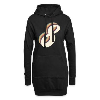 8e anniversaire vintage - Sweat-shirt à capuche long Femme - noir - Devant