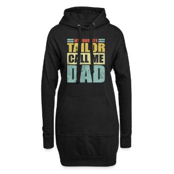 Vintage Mein Lieblingsschneider nennt mich Papa Vaters D - Hoodie-Kleid - Schwarz - Vorne