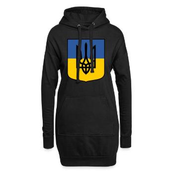 Ukraine - Hoodie-Kleid - Schwarz - Vorne