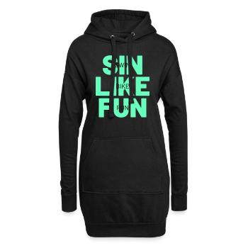 Le TRIATHLON pèche comme le plaisir - Sweat-shirt à capuche long Femme - noir - Devant