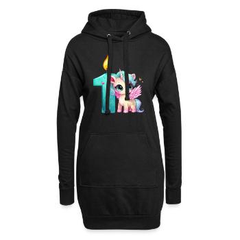 Fête d’anniversaire cadeau d’anniversaire né - Sweat-shirt à capuche long Femme - noir - Devant