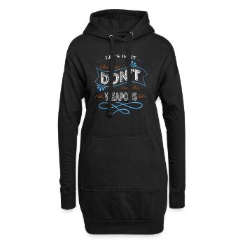 bday flower power bird birthday present idea gift - Hoodie-Kleid - Schwarz - Vorne
