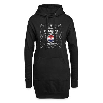 DON T NEED THERAPIE WANT GO CROATIA - Hoodie-Kleid - Schwarz - Vorne