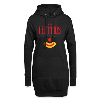 Clown: I Eat (With) Kids - Geschenk - Hoodie-Kleid - Schwarz - Vorne