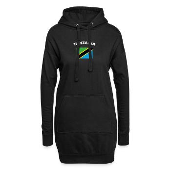 ich liebe home heimat love wurzeln TANZANIA - Hoodie-Kleid - Schwarz - Vorne