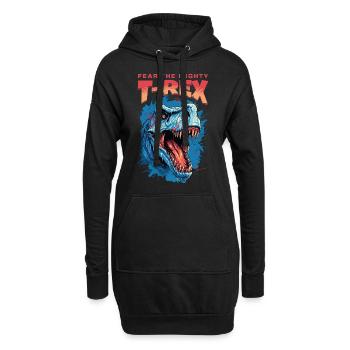 T-Rex Dinosaure Dino Tyrannosaurus Rex Vintage - Sweat-shirt à capuche long Femme - noir - Devant