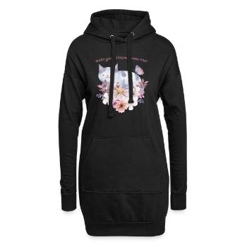 make your dreams come true. - Hoodie-Kleid - Schwarz - Vorne