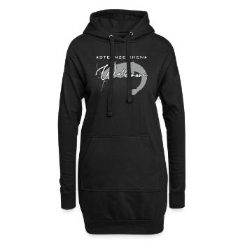 Sternzeichen Wallermann lustiger Wallerspruch Wels - Hoodie-Kleid - Schwarz - Vorne