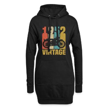 1952 Geburtstag Vintage Biker Motorrad Geschenk - Hoodie-Kleid - Schwarz - Vorne