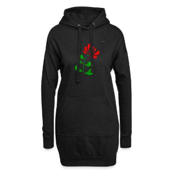 Red folk art #4 - Hoodie Dress - black - Front