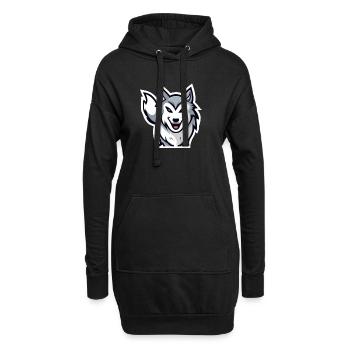 Wolf Logo Design, jung und trendy. - Hoodie-Kleid - Schwarz - Vorne