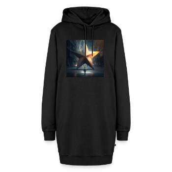 Big Star - Hoodie-Kleid - Schwarz - Vorne - AI Model Female 172 light (172cm)