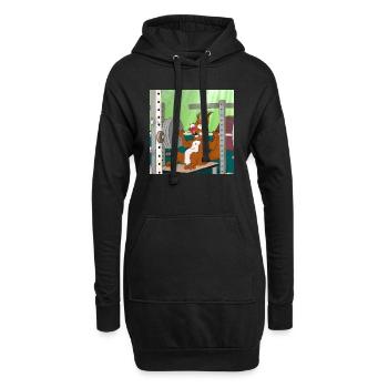 SQRRLD - Squirrel's Bench Press Accident - Hoodie-Kleid - Schwarz - Vorne