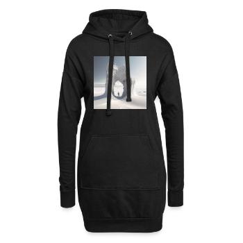 Percée dans le désert - Sweat-shirt à capuche long Femme - noir - Devant
