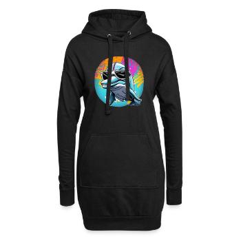IMG 1590 - Hoodie-Kleid - Schwarz - Vorne