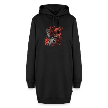 Wütend - Hoodie-Kleid - Schwarz - Vorne