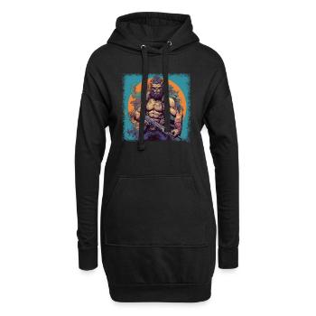 bday birthday fun snake shirts design - Hoodie-Kleid - Schwarz - Vorne