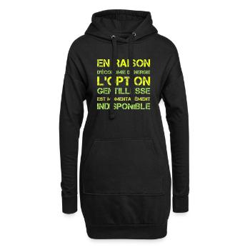 Economie énergie l'option gentillesse indisponible - Sweat-shirt à capuche long Femme - noir - Devant