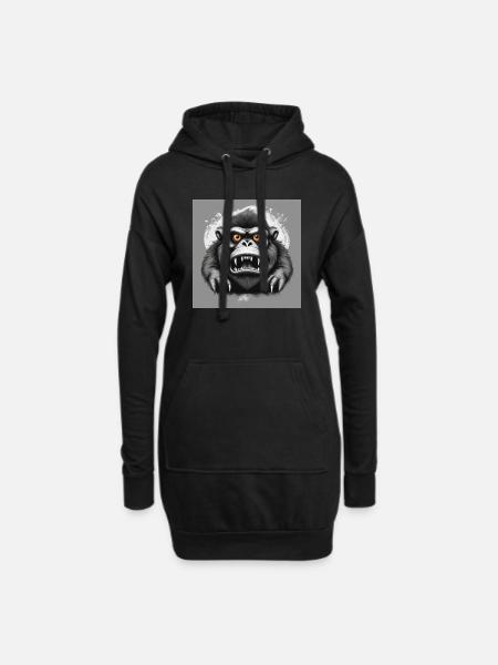 affe - Hoodie-Kleid - Schwarz