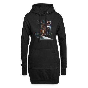 Kitsurfer 104 - Hoodie-Kleid - Schwarz - Vorne