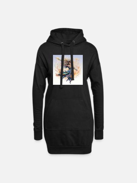 InkSymphony: A Manga Reverie - Hoodie-Kleid - Schwarz