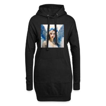 Frau Engel - Hoodie-Kleid - Schwarz - Vorne