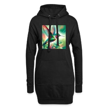 Colibri - Sweat-shirt à capuche long Femme - noir - Devant