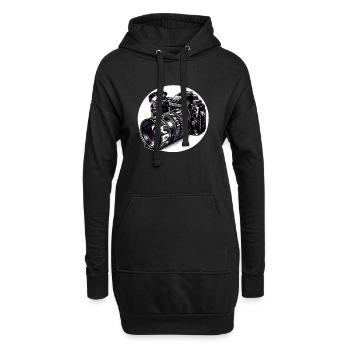 Appareil photo numérique analogique - Sweat-shirt à capuche long Femme - noir - Devant
