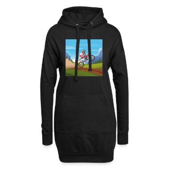 Moto, Mottocross, Moto, Vélo - Sweat-shirt à capuche long Femme - noir - Devant