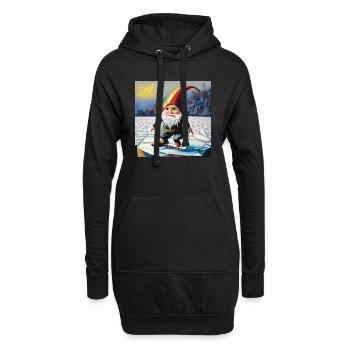 Winter Winter - Hoodie-Kleid - Schwarz - Vorne