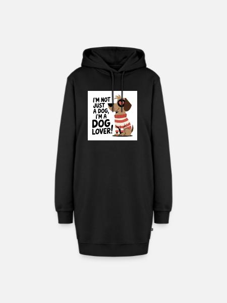 Dog Lover - Hoodie-Kleid - Schwarz