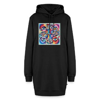 DANTE ALEGRÍA - Sudadera vestido con capucha - negro - delante