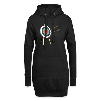 tir à l'arc flèche d'arc sports24 cible arbalète - Sweat-shirt à capuche long Femme - noir - Devant