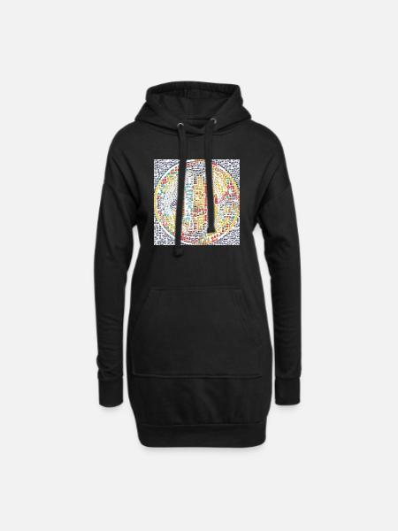 Bitcoin - Hoodie-Kleid - Schwarz