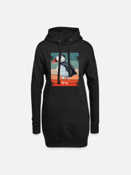 Papageitaucher Puffin Papagei Lunde Vogel Geschenk - Hoodie-Kleid - Schwarz