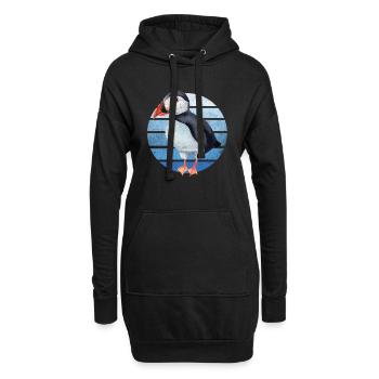 Papageitaucher Puffin Papagei Lunde Vogel Geschenk - Hoodie-Kleid - Schwarz - Vorne