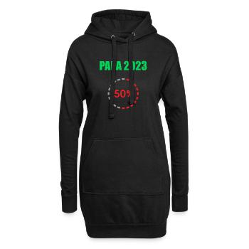 Papa 2023 Loading Vaterschaft Vater Werden Dad - Hoodie-Kleid - Schwarz - Vorne