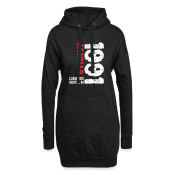 1991 janvier édition limitée déco tenue d’anniversaire - Sweat-shirt à capuche long Femme - noir - Devant