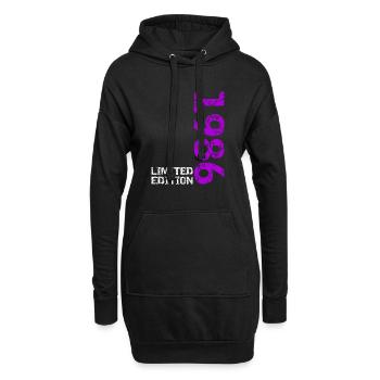 1986 édition limitée anniversaire cadeau femme mari - Sweat-shirt à capuche long Femme - noir - Devant