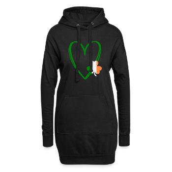 St Patricks Day Accessoires Ireland Shamrock Deko - Hoodie-Kleid - Schwarz - Vorne