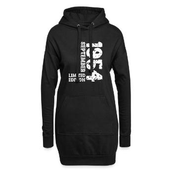 1954 September Limited Edition 69. Geburtstag Deko - Hoodie-Kleid - Schwarz - Vorne